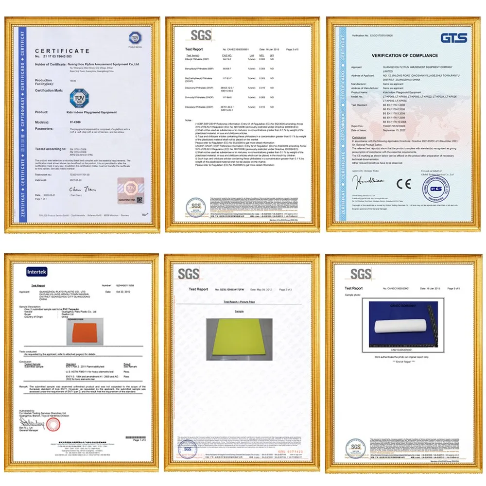 New Design Indoor Playground certificate New Design Indoor Playground certificate